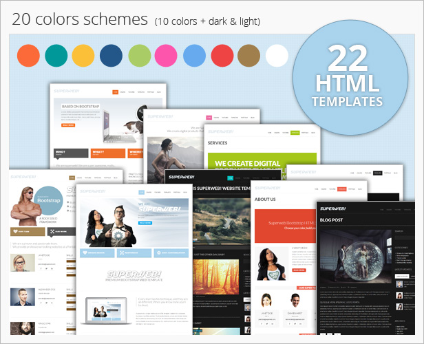 superweb bootstrap template sliders